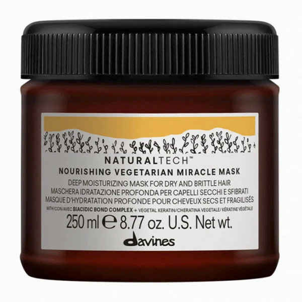 Packshot du masque de Davines Nourishing vegetarian miracle pour kaaaruslos.com